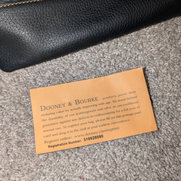 Dooney & Bourke Black Pebbled Leather Satchel - Picture 5 of 5